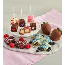 Belgian Chocolate-Covered Fruit ­and Heart Cheesecake Pops