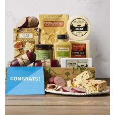 "Congratulations" Meat and Cheese Gift Box