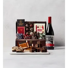 Chest of Chocolates with Wine