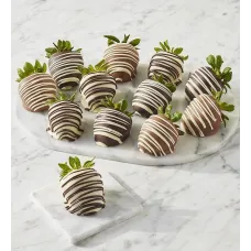 Belgian Chocolate Hand-Dipped Strawberries Medley - 12 Count