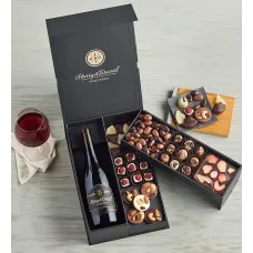 Belgian Chocolate Bento Box with Reserve Pinot Noir