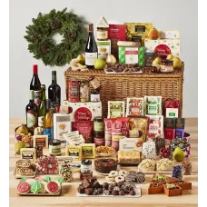 Spectacular Gourmet Gift Basket with Wine