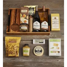 Artisan Appetizers Tray with Wine