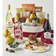Deluxe Season's Best Gift Basket with Wine