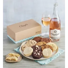 Rosé Wine and Cheryl's Cookies Box