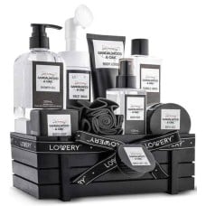 Home Spa Kit For Men, Sandalwood & Oak Bath Set