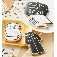 2026 Graduation Artisan Iced Cookies (Graduation Diploma Artisan Iced Cookies - set of 4)