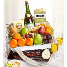 With Sympathy & Love Gourmet Fruit Gift Basket