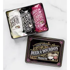 Liquor Nuts in Gift Tin (Beer & Bourbon Liquor Peanuts)