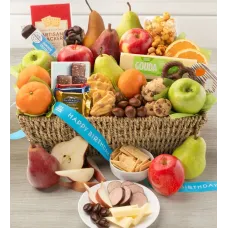 Happy Birthday Fruit & Sweets Gift Basket