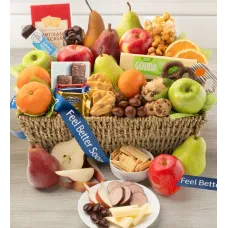 Feel Better Fruit & Sweets Gift Basket Grande