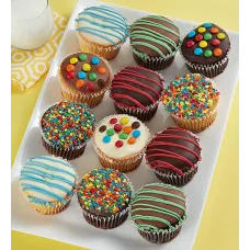 Birthday Belgian Chocolate Dipped Cupcakes