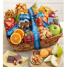 Feel Better Fruit & Sweets Gift Basket