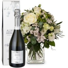 Flower bouquet «Natural Magic of Blossoms» with Prosecco Albino Armani DOC (Minimum)