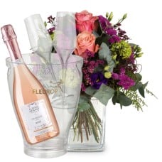 Flower bouquet «Sweet Day» with Prosecco Rose Albino Armani DOC (Minimum)