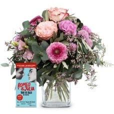 Bouquet of flowers «Juliet» with a  voucher for the musical «Romeo & Julia»