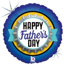 'Happy Father's Day' Bottle Cap Balloon - 18" Foil (1 BALLOON)