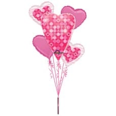 Big! Happy Heart Day Bouquet Helium Mylar Balloons (5)