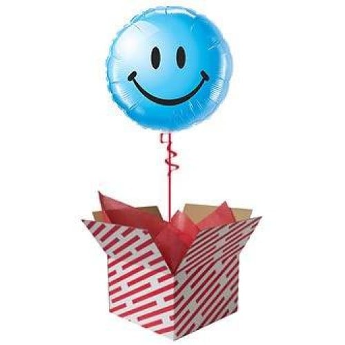 Smiley Face Balloon - Blue