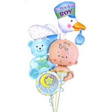 Baby Boy Balloon Bouquet Large