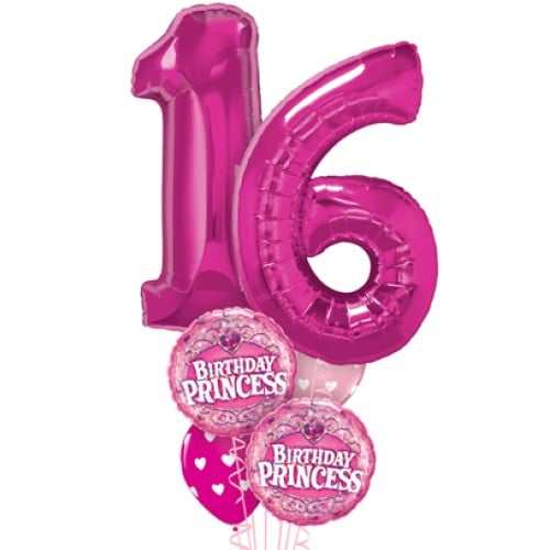Large 16th Birthday Balloon Bouquet