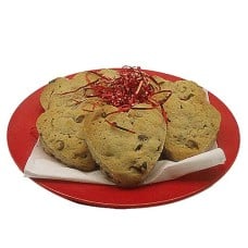 Chocolate Chip Heart Cookies Plate