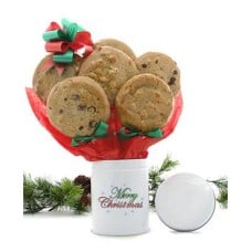 Merry Christmas Gluten Free Cookie Stemmed Tin (1/2 Dozen)