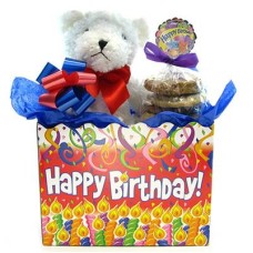Birthday Teddy Bear Gluten Free Cookie Bouquet (1/2 Dozen)