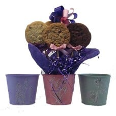 Metal Planter Gluten Free Cookie Bouquet (1/2 Dozen)