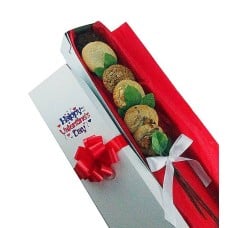 Valentine's Day Cookie Long Stem Gift (1/2 Dozen)