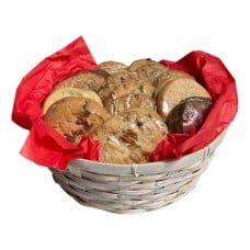 White Christmas Basket Gluten Free Cookie Gift (1 1/2 Dozen)