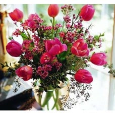 Garden Vase of Tulips (Medium)