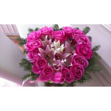 Heart-Shaped Arrangement Pink Heart