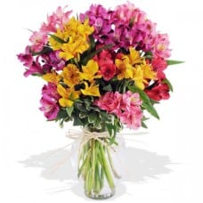 Many-Colored Alstroemeria Bouquet