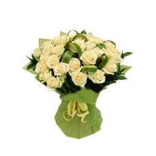 Bouquet of 35 white roses