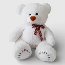 Soft toy teddy bear, white, 110 cm