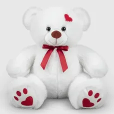 Soft white toy teddy bear, 38 cm