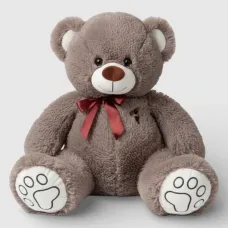 Soft dark brown toy teddy bear, 38 cm