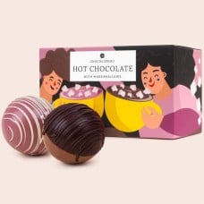 Chocolate balls with marshmallows