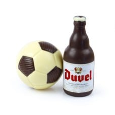 Soccer ball with chocolate