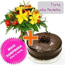 Nutella Cake + Flowers (Classic Composition)