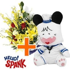 Hello Spank Sailor 30cm + Flowers (Classic Composition)