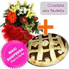 Nutella Tart + Flowers (Classic Composition)