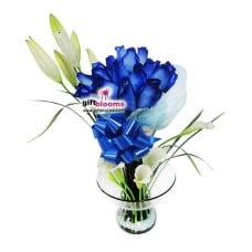 Arrangement With Blue Flowers-5