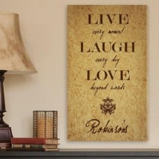 Personalized Canvas Sign Live Every Moment