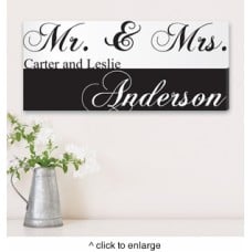 Personalized Mr. & Mrs. Couples Canvas Print
