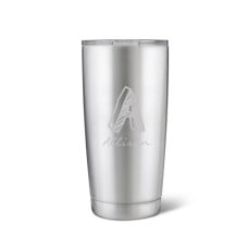 20 oz. Stainless Steel Brushed Initial Mug