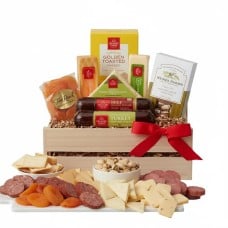 Meat And Cheese Wooden Gift Crate