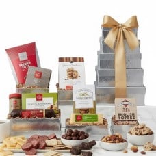 Shimmering Gourmet Gift Tower