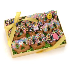 Birthday Chocolate Pretzel Twists, Box of 9